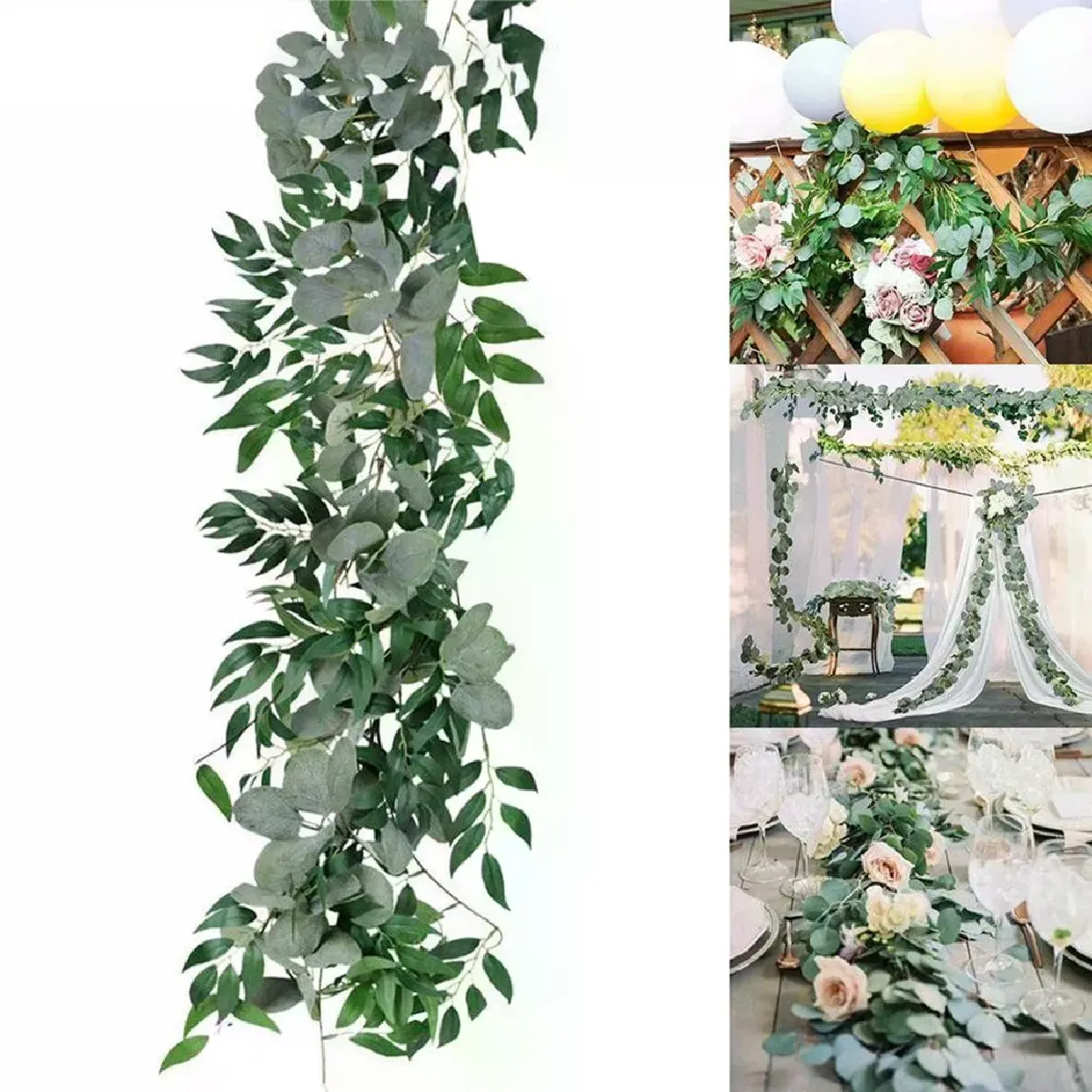 Guirlande d'eucalyptus artificielle 2M