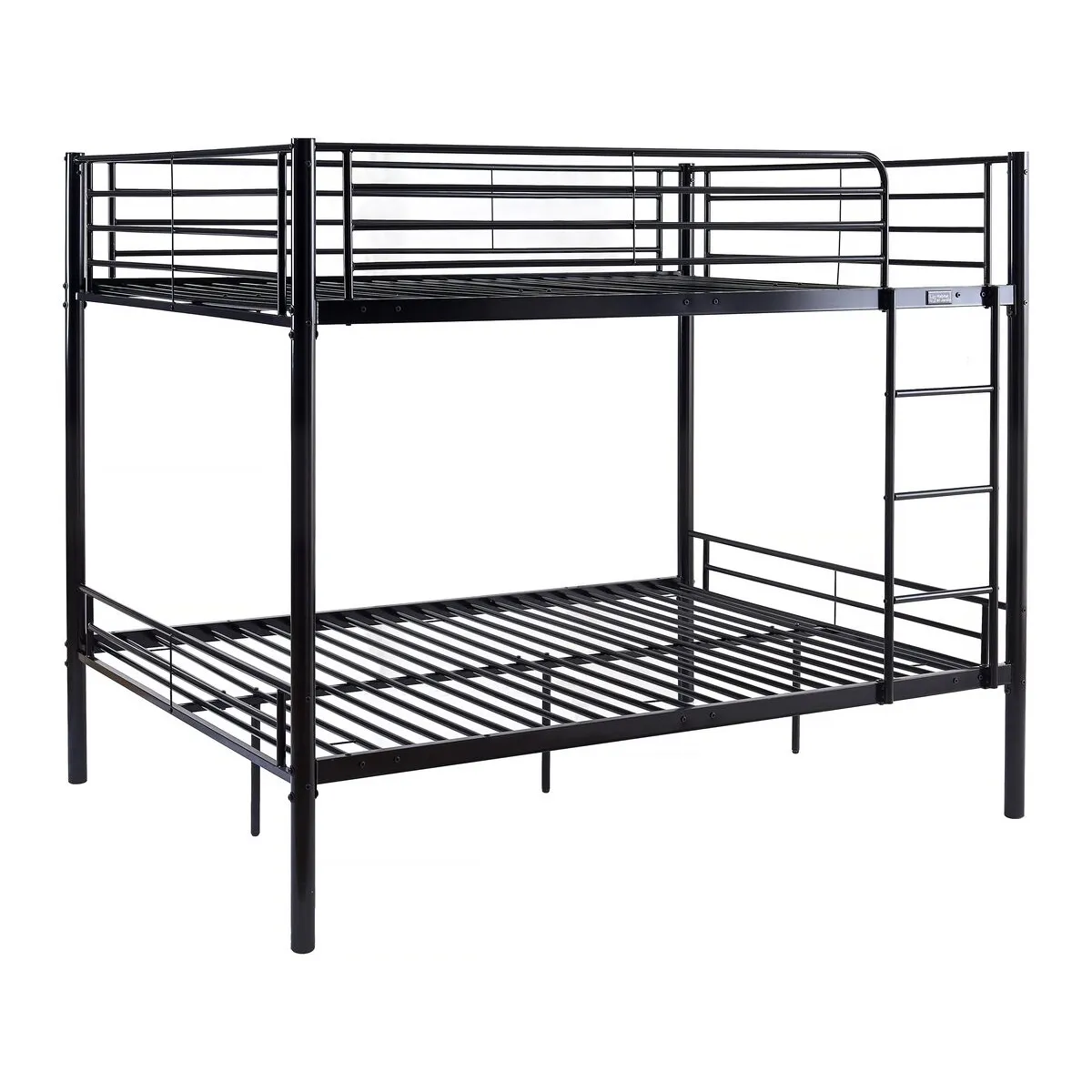 Lit superposé double [ ]Adam[ ] - Sommier inclus - 140 x 190 cm - Noir