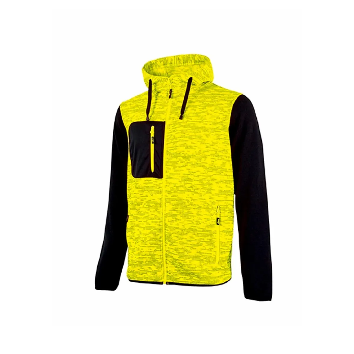 U-Power Gilet Travail Sweat RAINBOW Jaune Fluo