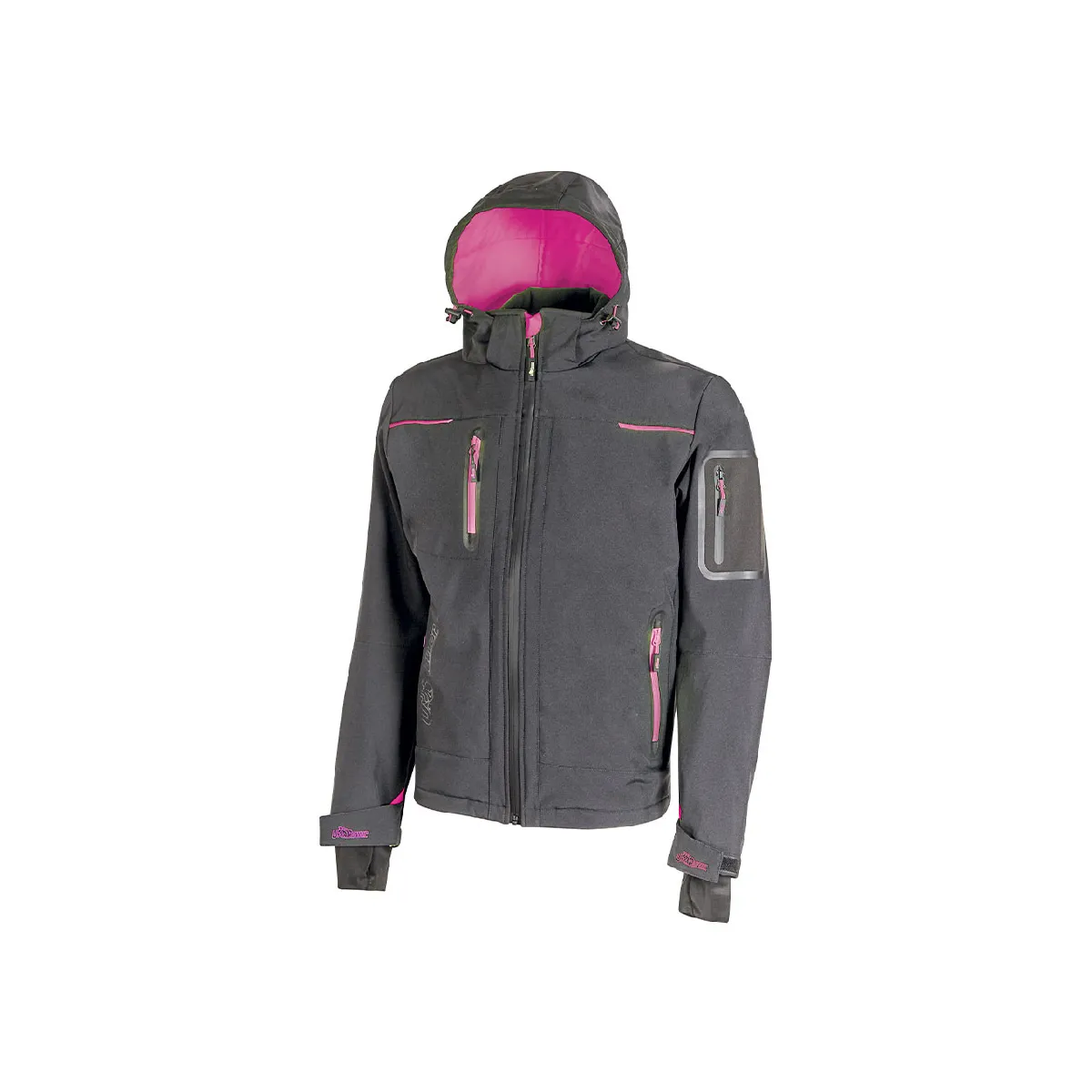U-Power Veste de travail softshell SPACE FU187GF - Gris/Fuschia