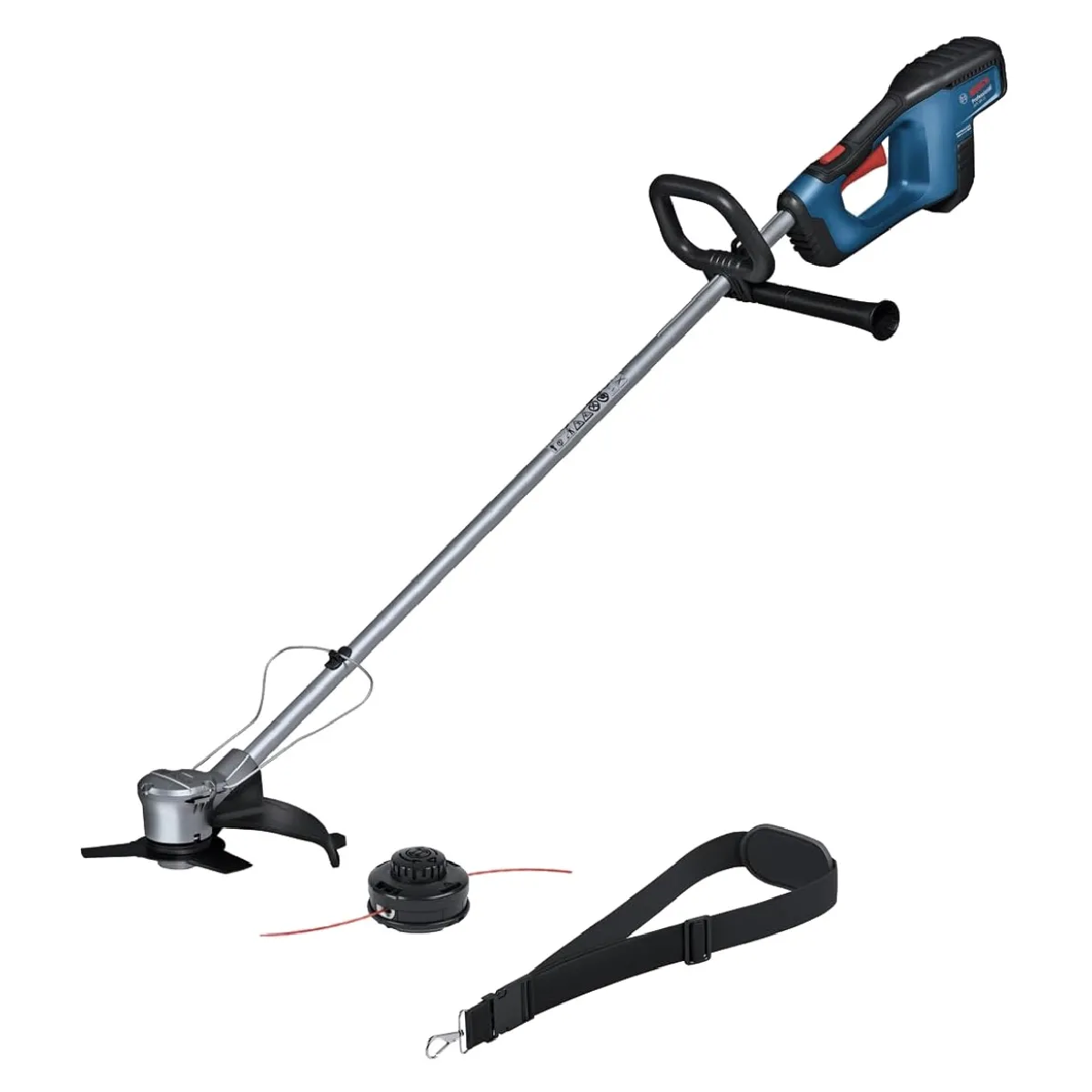Bosch Professional 18V System débroussailleuse sans fil GFR 18V 23 moteur sans Ø de coupe 23 cm 1 unité bobine de fil 1 bandoulière set lame débroussailleuse étrier protection plantes - vue 7