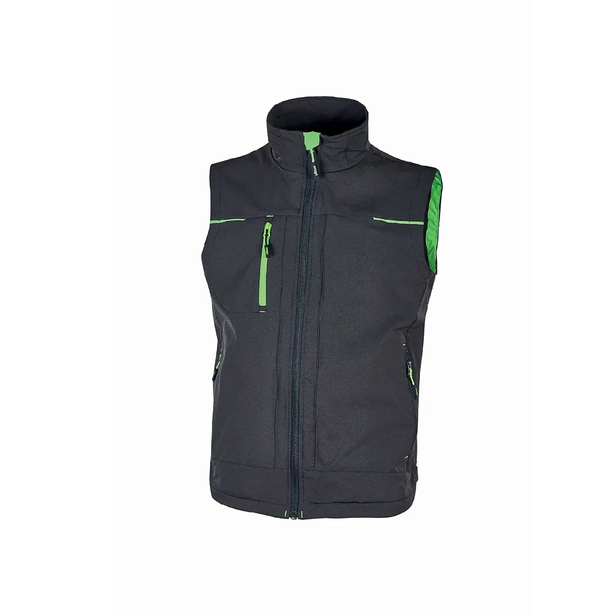 U-Power Gilet SATURN - Asphalt Grey/Green