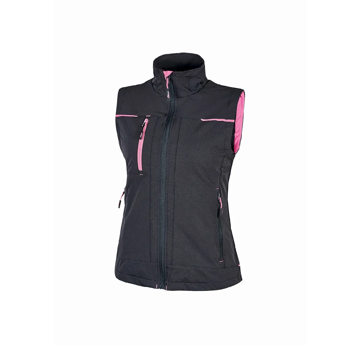 U-Power Gilet de travail femme SATURN LADY Grey Fucsia PE181GF
