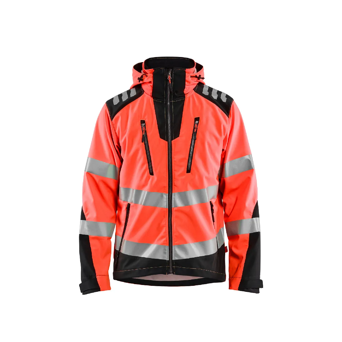 Blaklader Veste Softshell haute-visibilité Rouge fluo/Noir Blaklader Veste Softshell haute-visibilité Rouge fluo/Noir