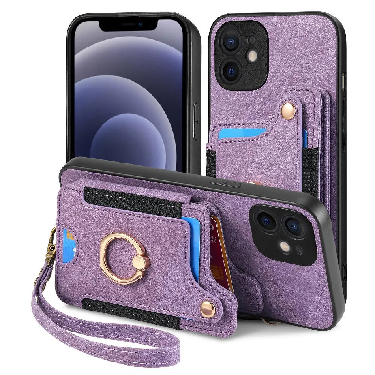 iPhone 12 - Étui violet GANGXUN
