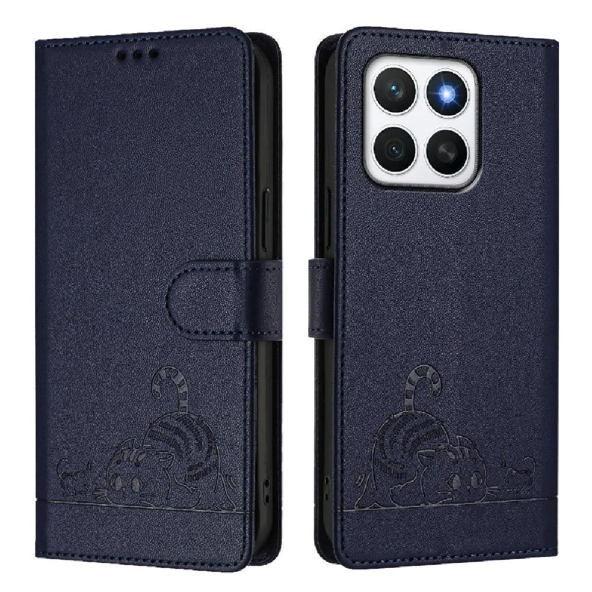 Générique Bleu Étui Portefeuille Rfid Avec Béquille Intégrée Honor X8c 4G