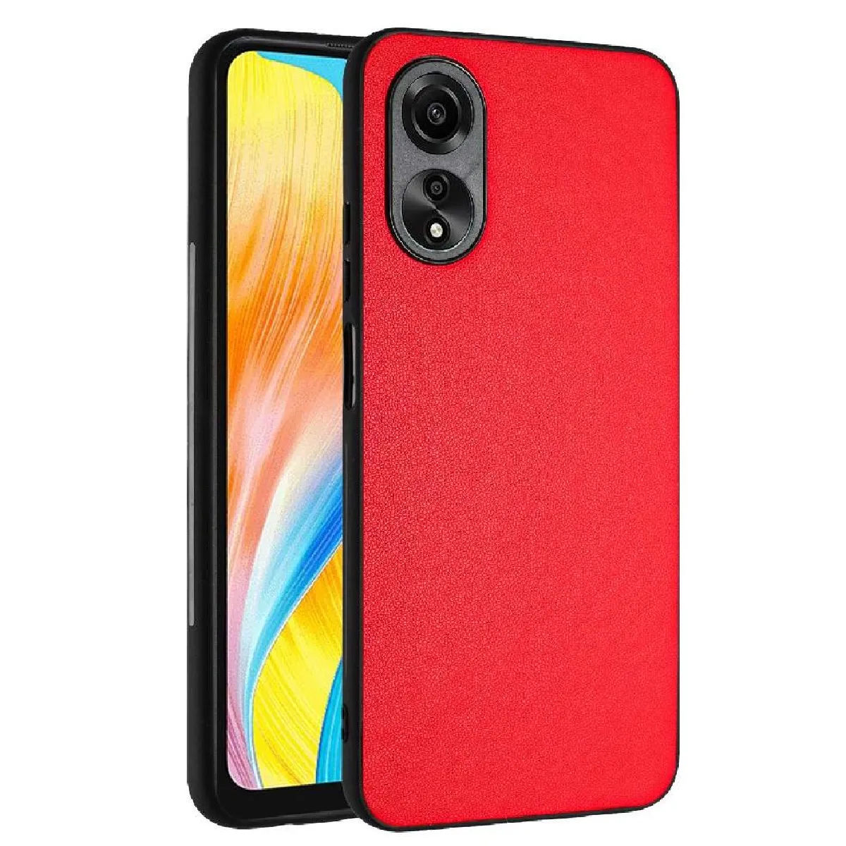 Générique Rouge Coque En Similicuir Oppo A38 4G