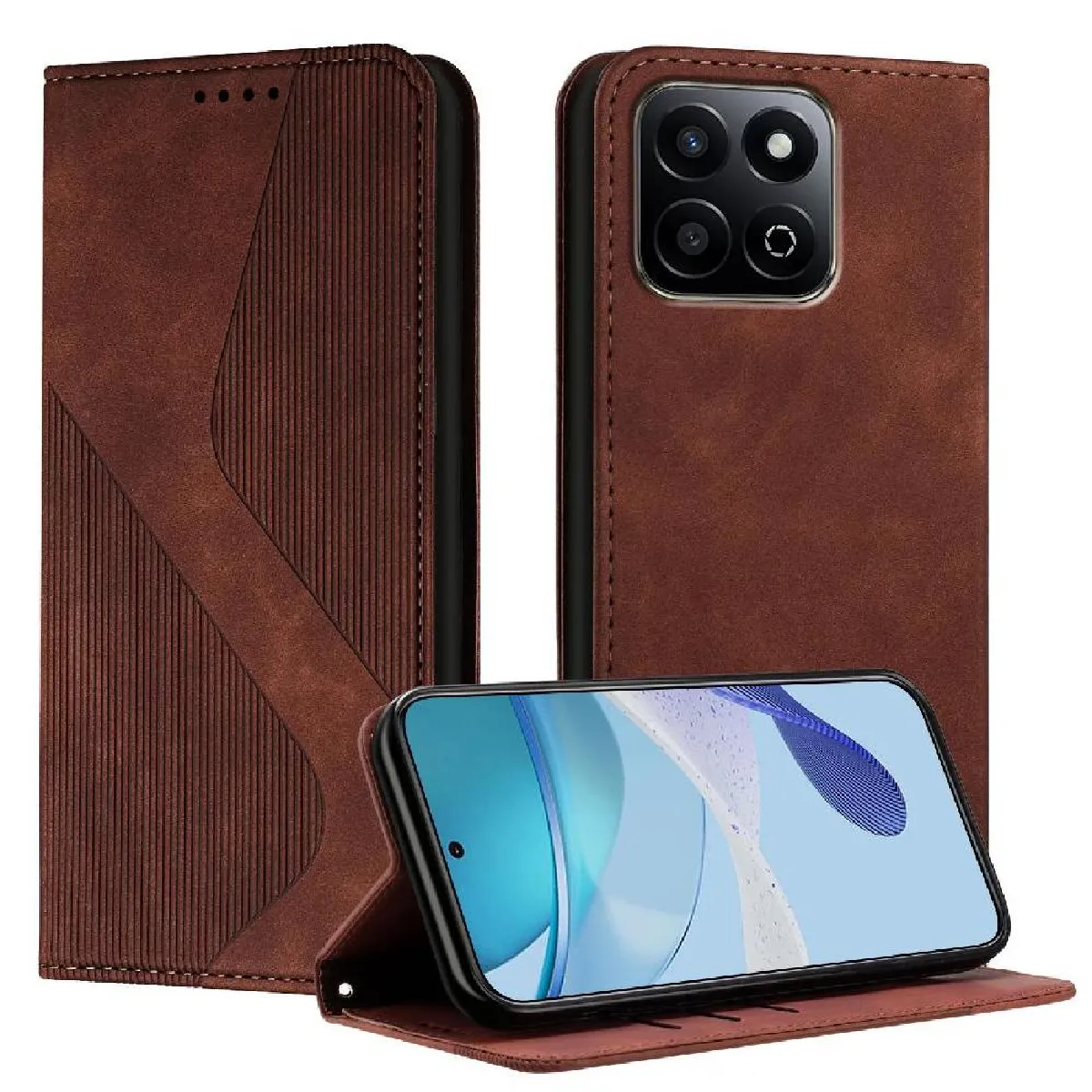 Générique Marron Étui Foxdock Honor X7c 4G