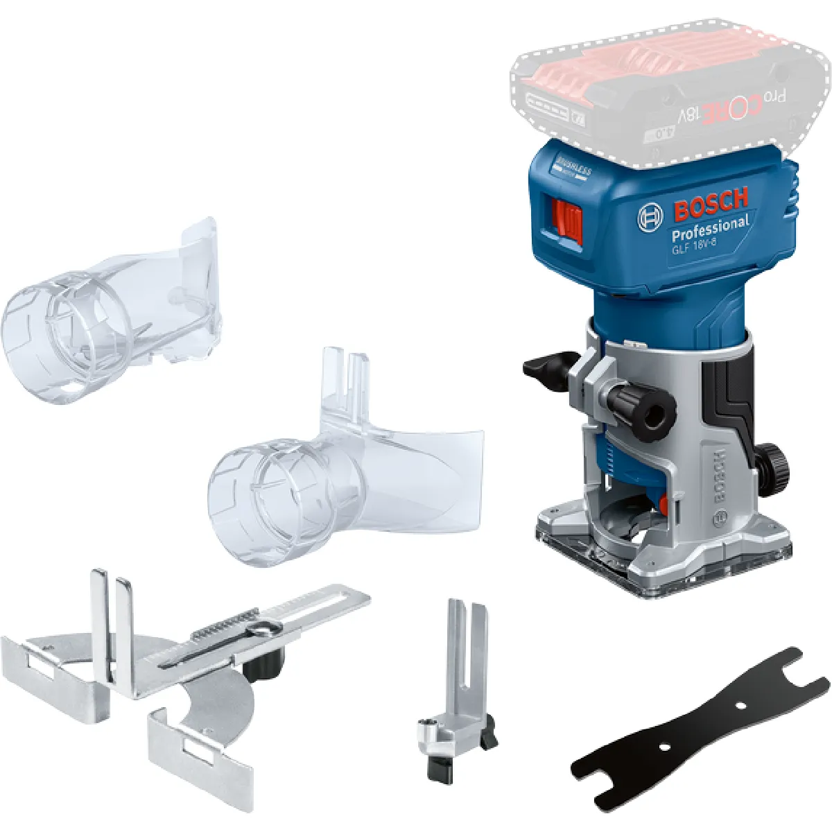 Affleureuse 18V GLF 18V 8 Solo machine seule 06016C6000 Bosch - vue 8