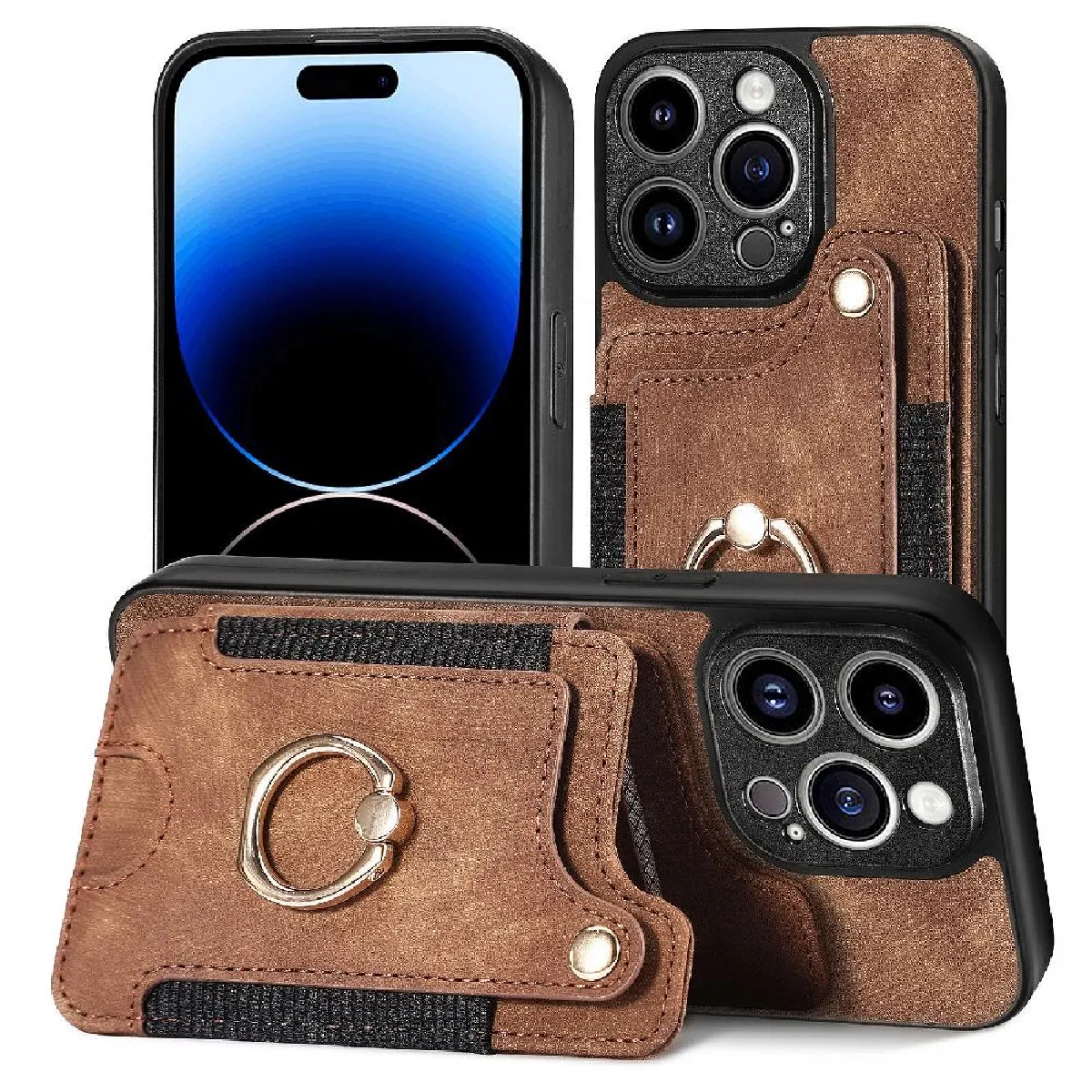 Générique Marron Étui Iphone 15 Pro