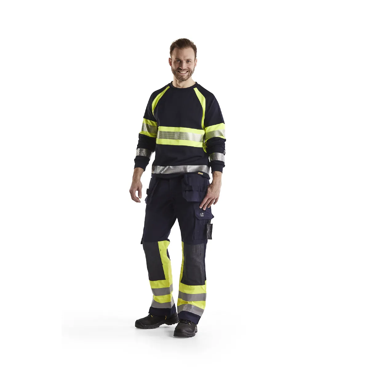 Blaklader Pantalon artisan multinormes 147915148933 Jaune fluo