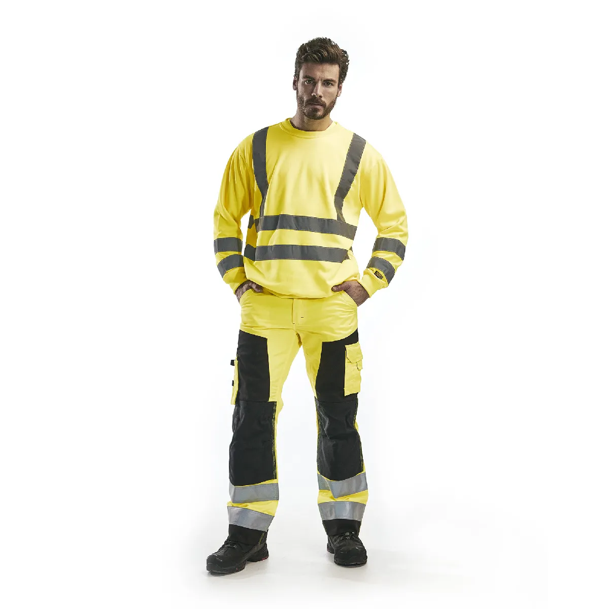 Blaklader Pantalon Artisan haute visibilité - Jaune fluo/Noir Blaklader Pantalon Artisan haute visibilité - Jaune fluo/Noir