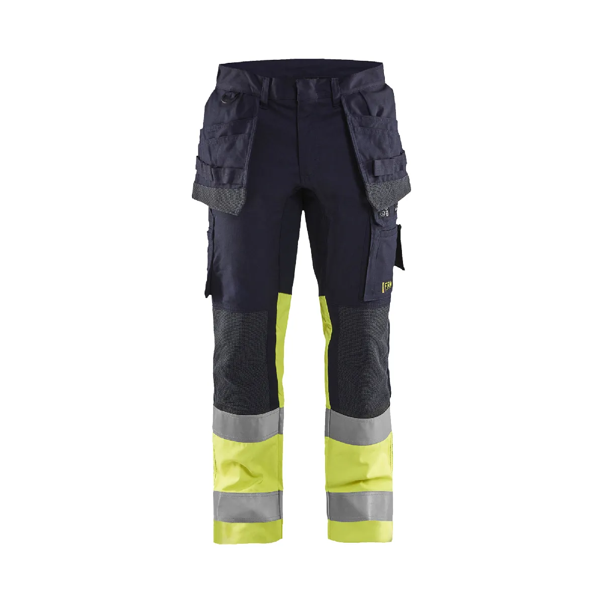 Blaklader Pantalon Multinormes Stretch - Marine/Jaune fluo