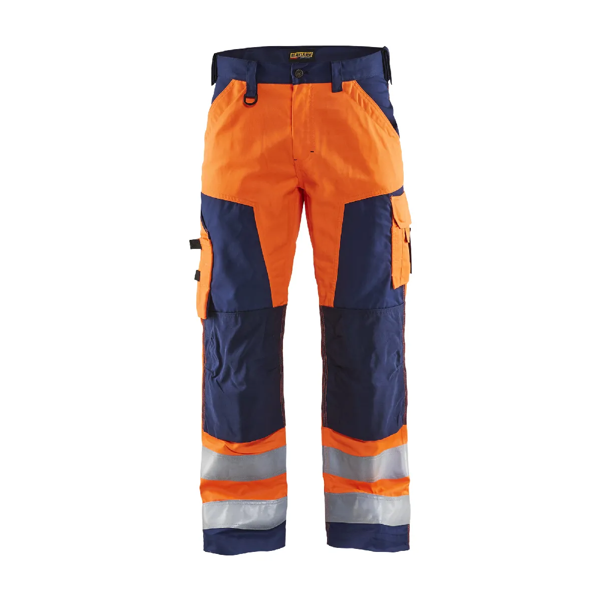 Blaklader 156618115389 - Pantalon artisan haute visibilité Orange fluo/Marine