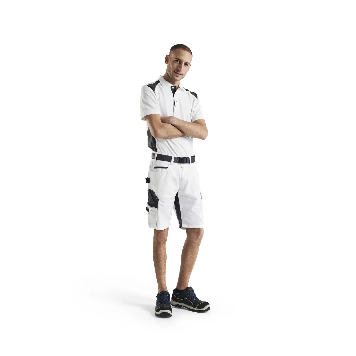 Blaklader Short Peintre +Stretch - Blanc/Gris Foncé Blaklader Short Peintre +Stretch - Blanc/Gris Foncé