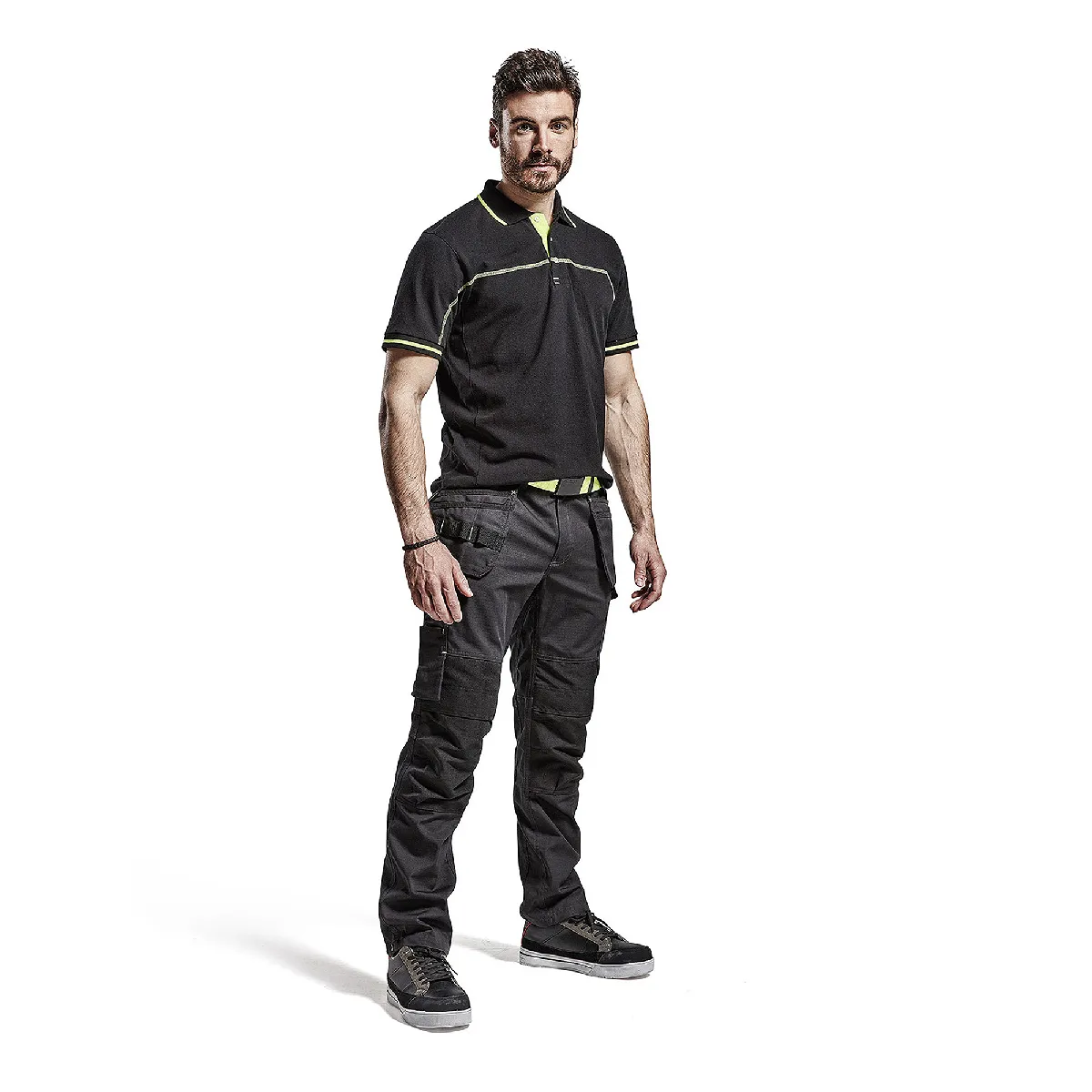 Blaklader Pantalon Maintenance +Stretch avec Poches Flottantes Jaune Fluo - vue 2