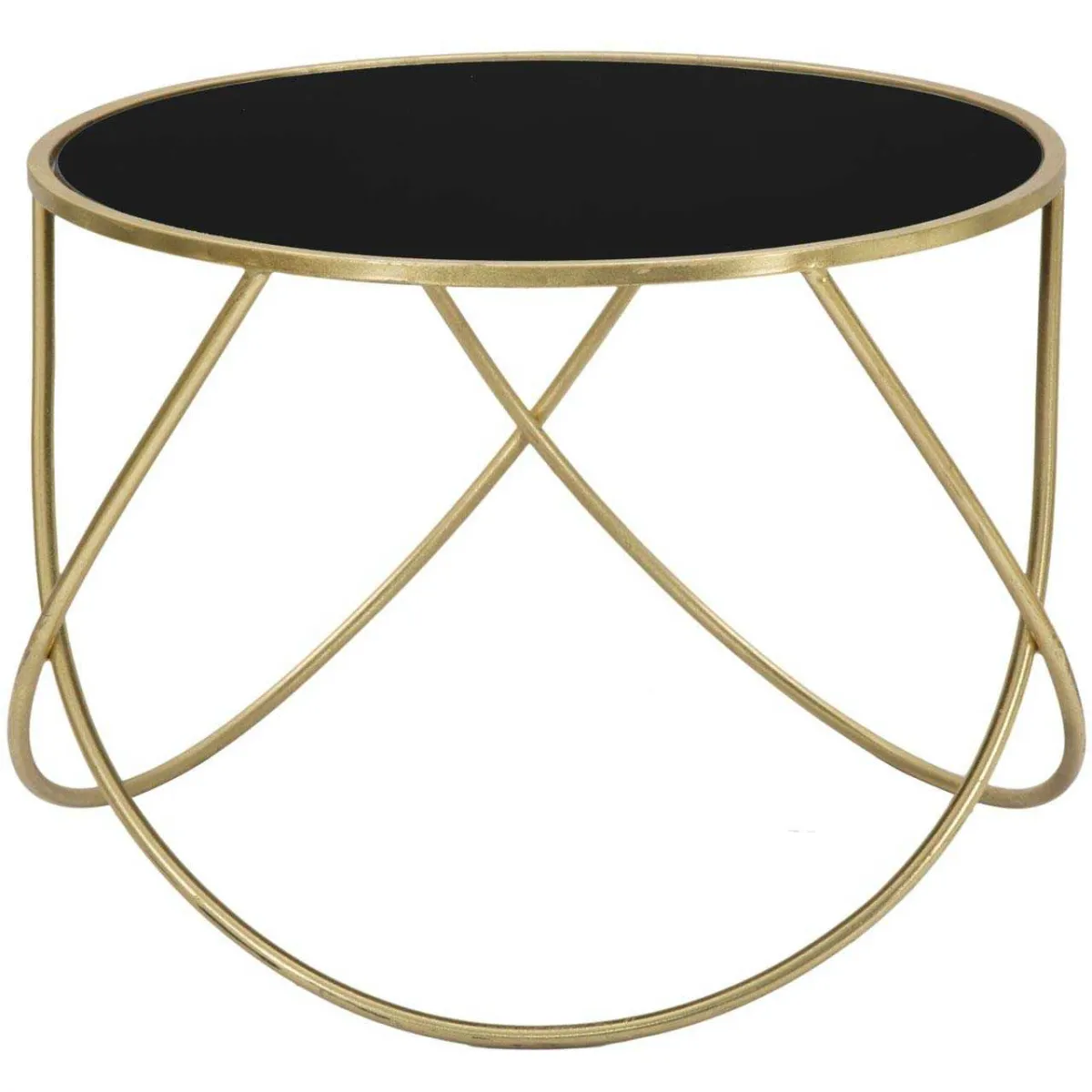 Meilleurs prix pour Mauro Ferretti Table Basse Ring - Métal Noir Doré
