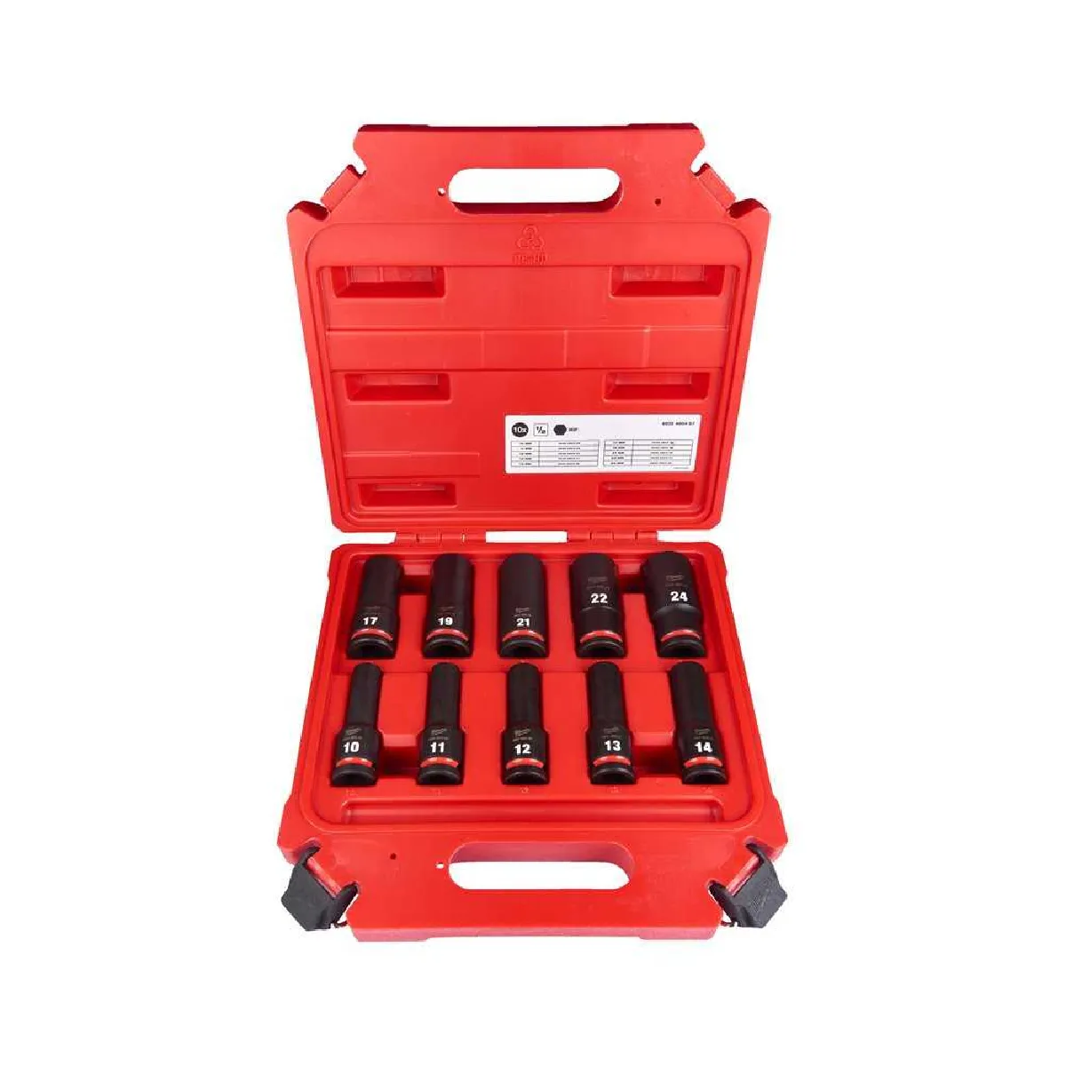 Milwaukee Jeu De Douilles Longues 1/2" - 10 Pièces