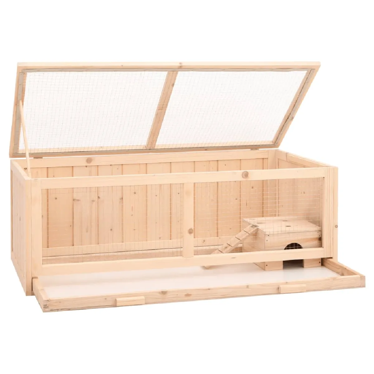 Comparer les prix de Cage à hamster 104 x 52 x 38 cm bois massif de sapin marron 02_0041676