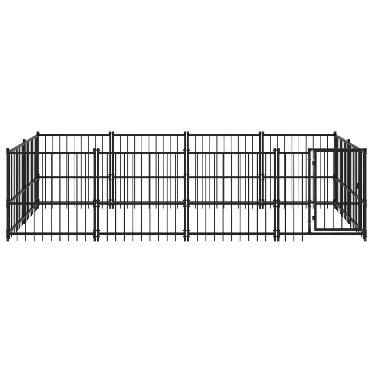 Comparer les prix de Chenil cage enclos pac animaux d'extérieur pour chiens acier 7,51 m² noir 02_0041878