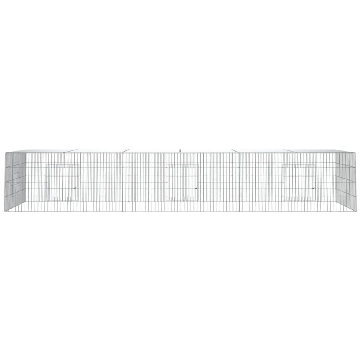 Comparer les prix de Cage à lapin 3 panneaux 325 x 109 x 54 cm Fer galvanisé Argent 02_0041688