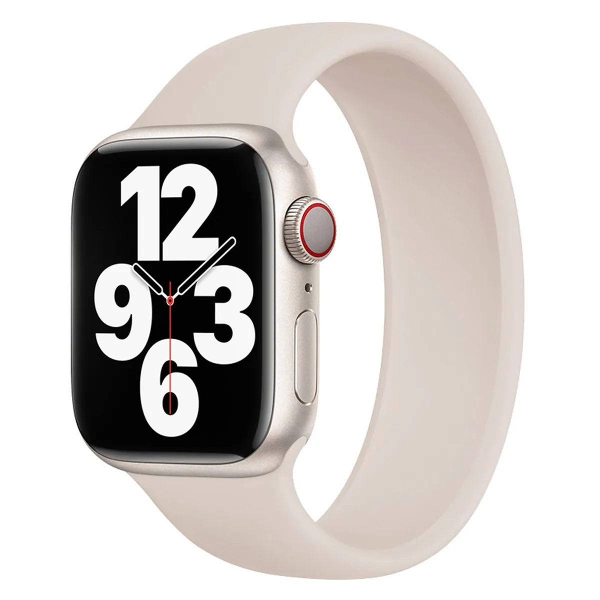 Bracelet Boucle unique en Silicone pour Apple Watch | 38404142 mm Taille 5 Starlight Neuf - vue 4