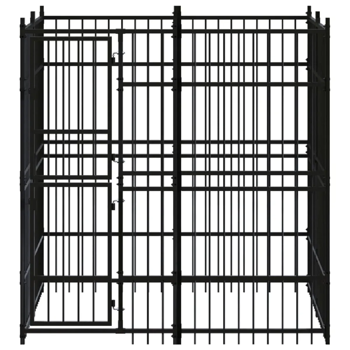 Comparer les prix de Chenil cage enclos pac animaux d'extérieur pour chiens acier 3,69 m² noir 02_0041831