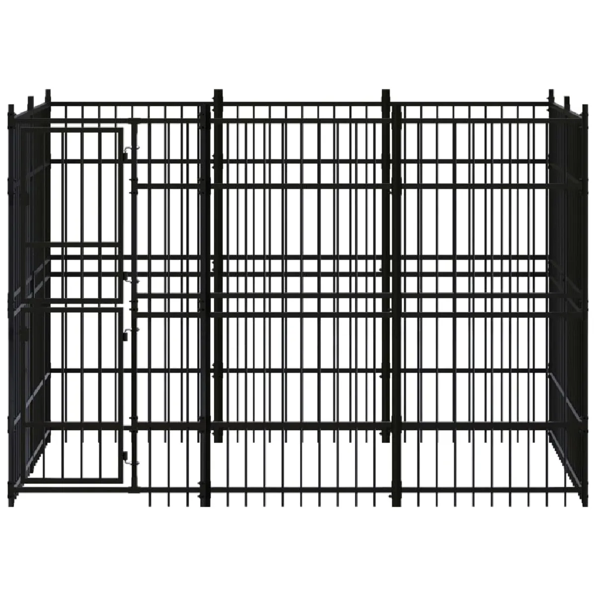 Comparer les prix de Chenil cage enclos pac animaux d'extérieur pour chiens acier 5,53 m² noir 02_0041856