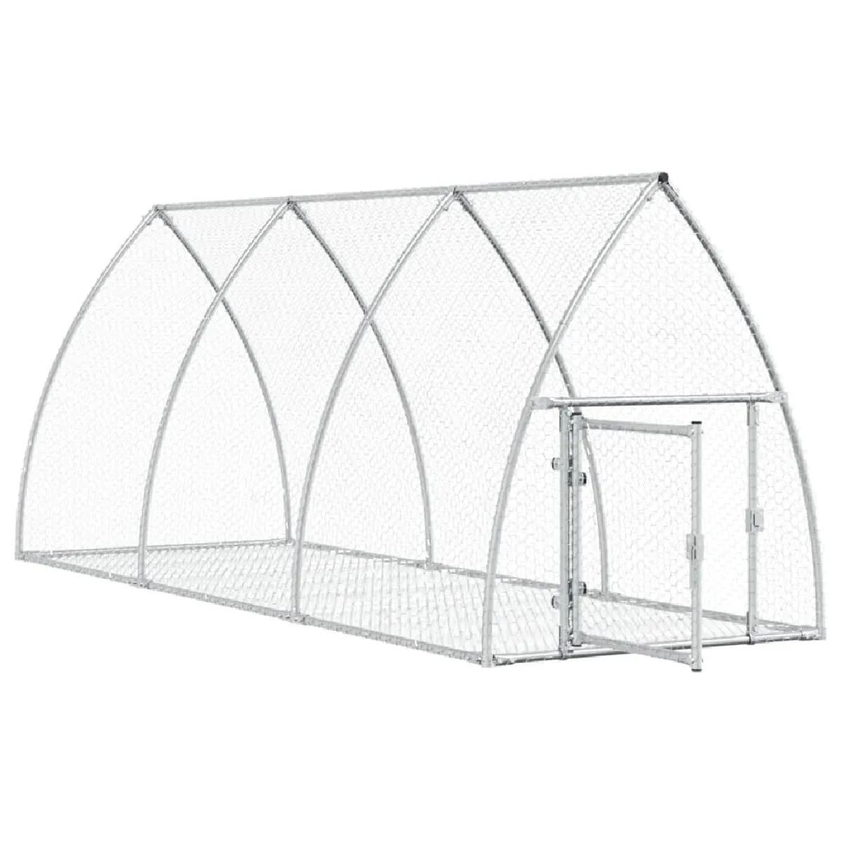 Comparer les prix de Cage à lapin argenté 300 x 105 x 120 cm acier galvanisé argent 02_0041696
