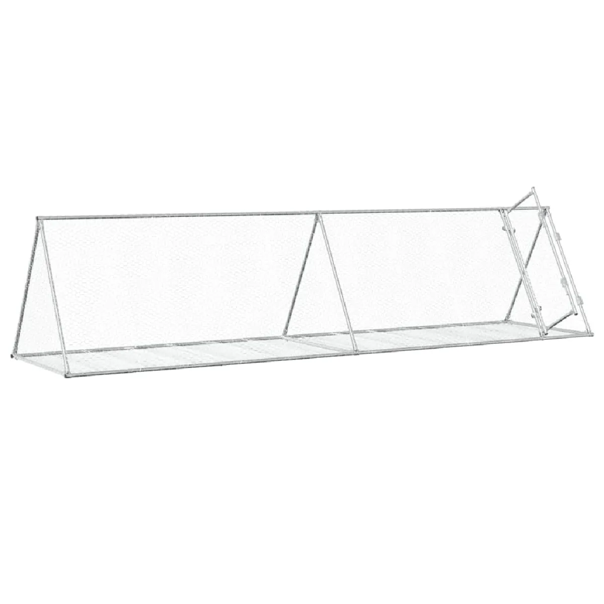 Meilleurs prix pour Cage à lapin argenté 400 x 105 x 91 cm acier galvanisé Argent 02_0041697