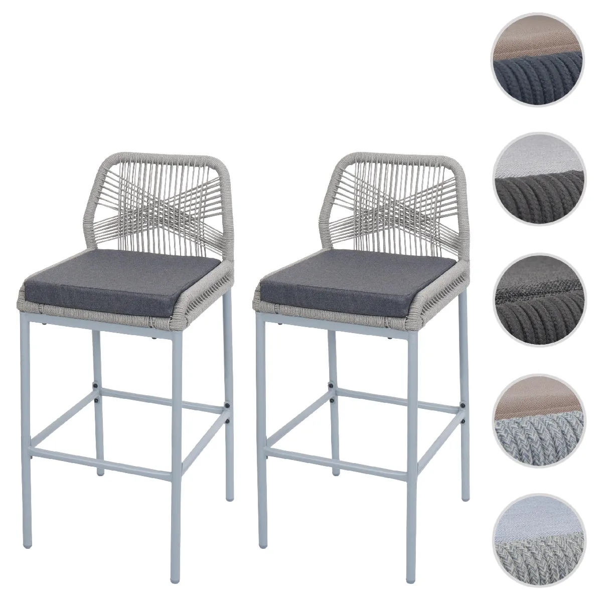 Mendler Tabourets de bar Rope - vue 3