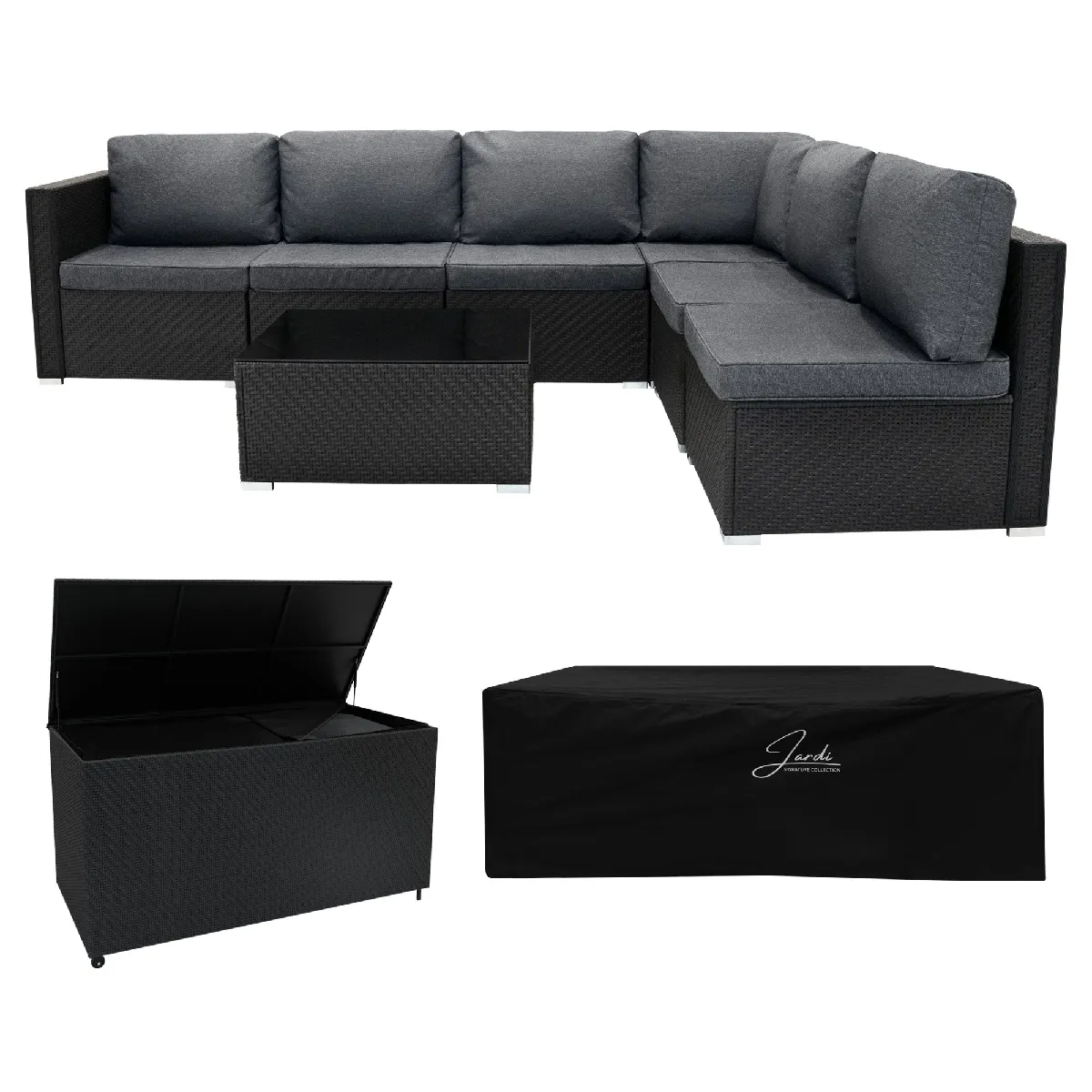 Monstershop Salon de jardin modulaire