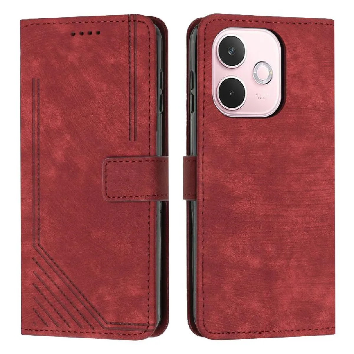 Générique Rouge Étui Portefeuille Foxdock Oppo A5 Pro 5G