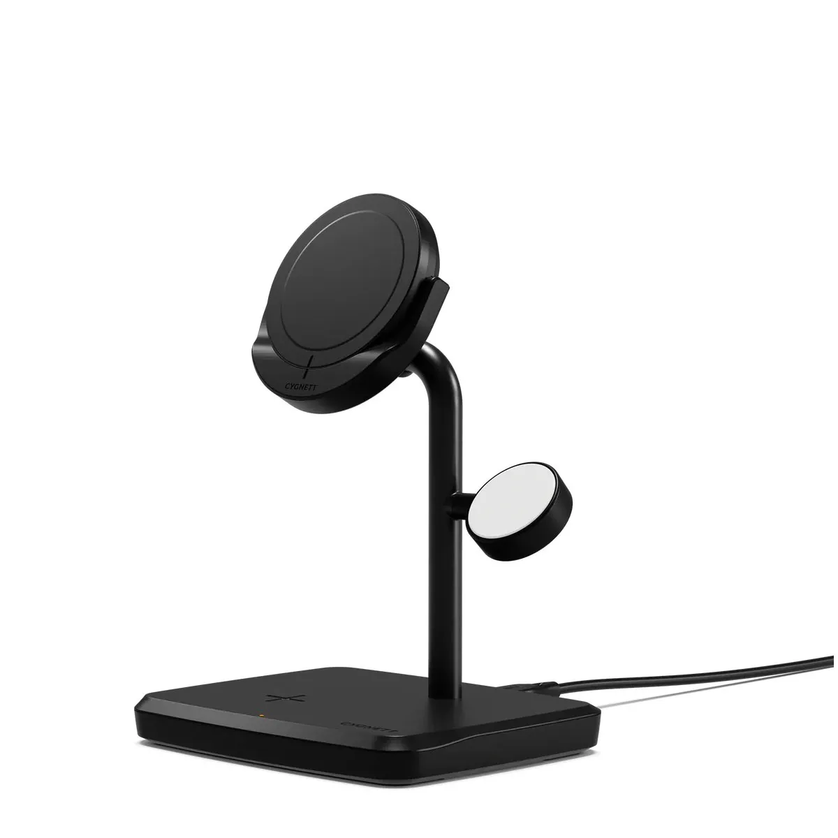 Cygnett Noir Chargeur Magnétique Sans Fil Qi2.0 À Induction 3 En 1 15W