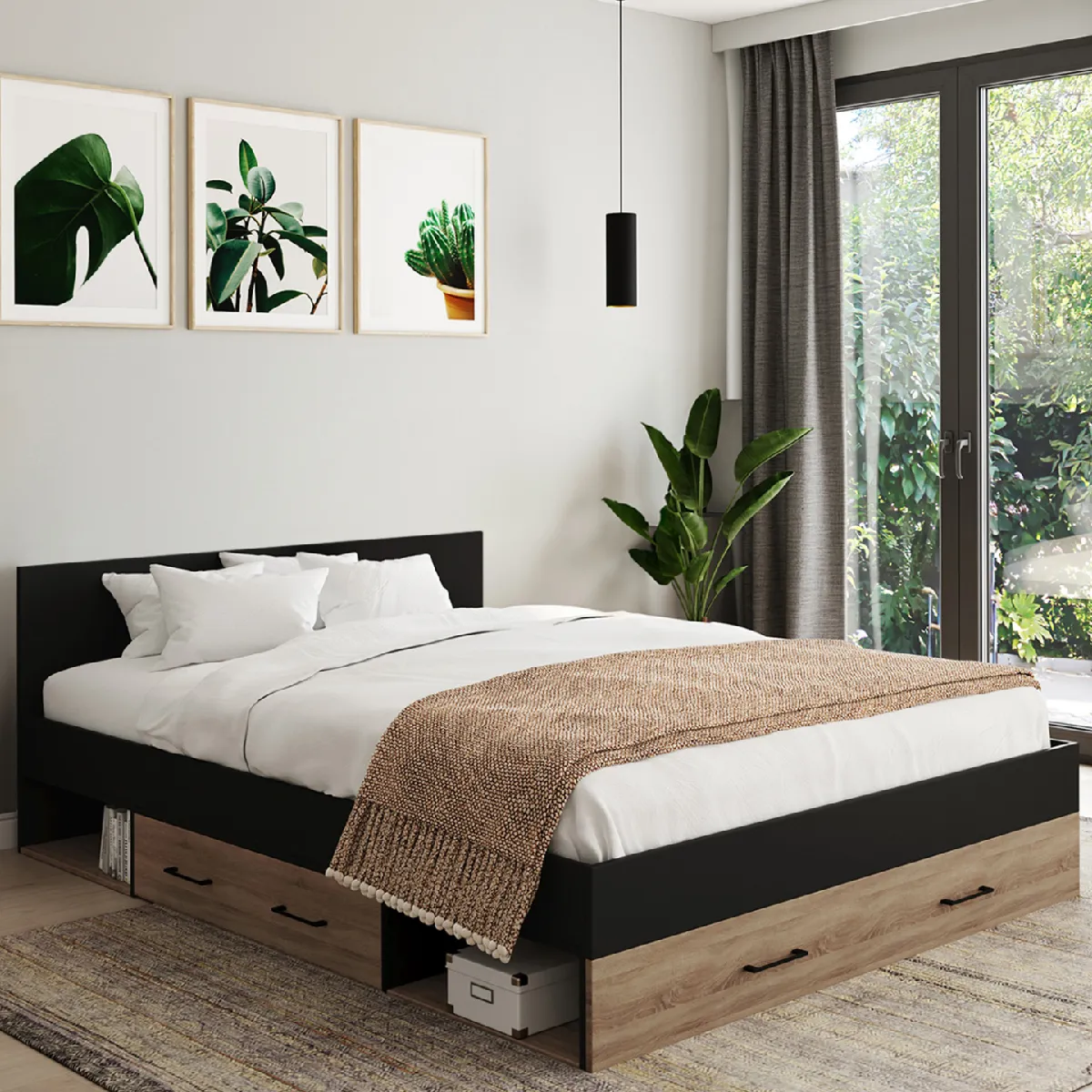 Lit double MINEA 140x190cm h/n
