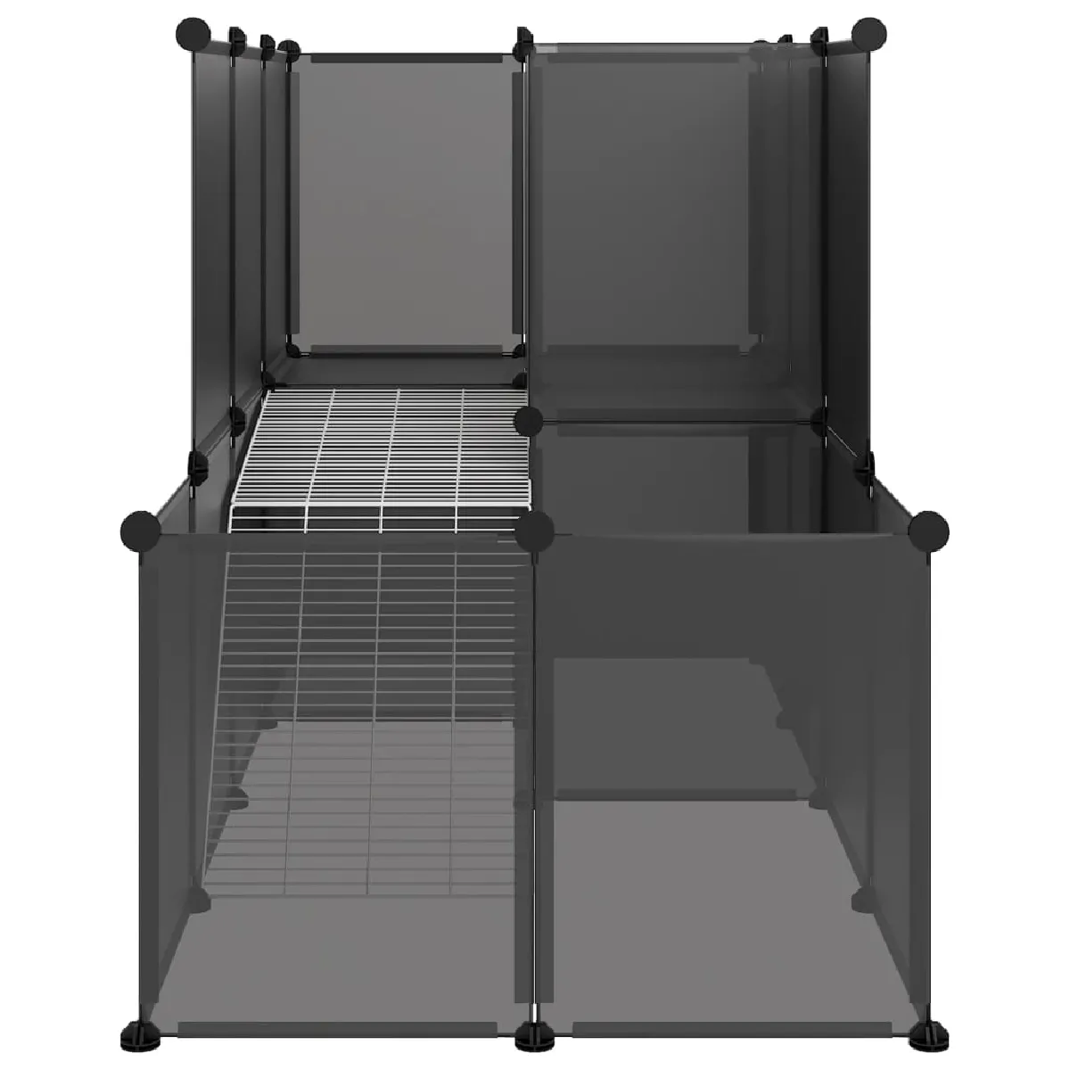 Meilleurs prix pour Cage pour petits animaux 142 x 74 x 93 cm PP et acier noir 02_0041646