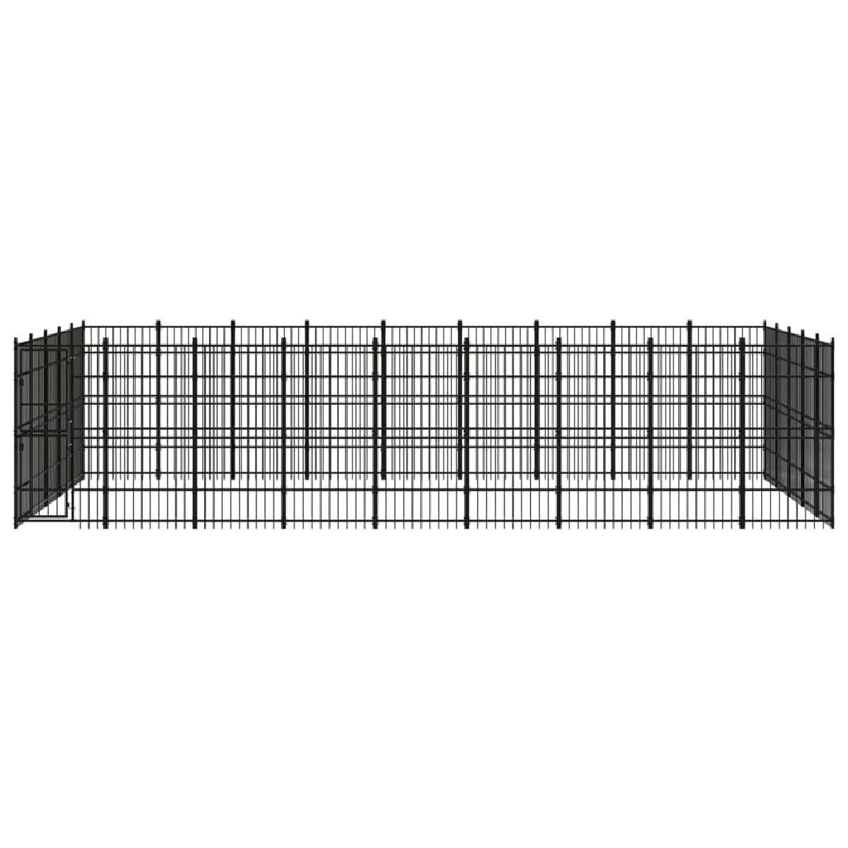 Comparer les prix de Chenil cage enclos pac animaux d'extérieur pour chiens acier 41,47 m² noir 02_0041847