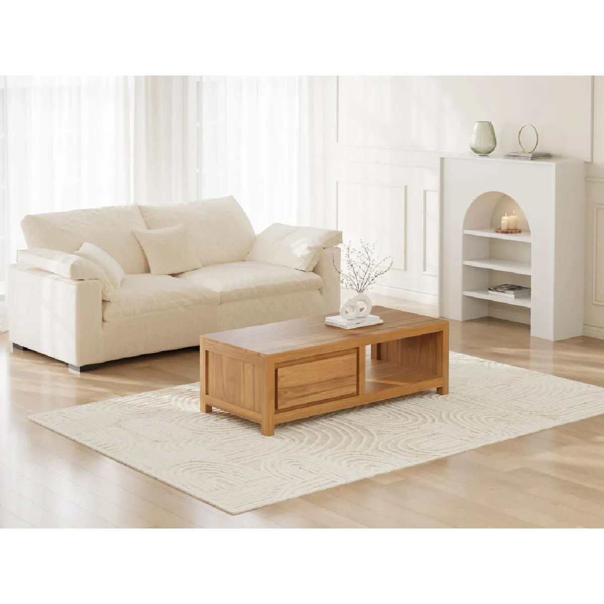 Comparer les prix de Table basse en bois de teck ALEMIA