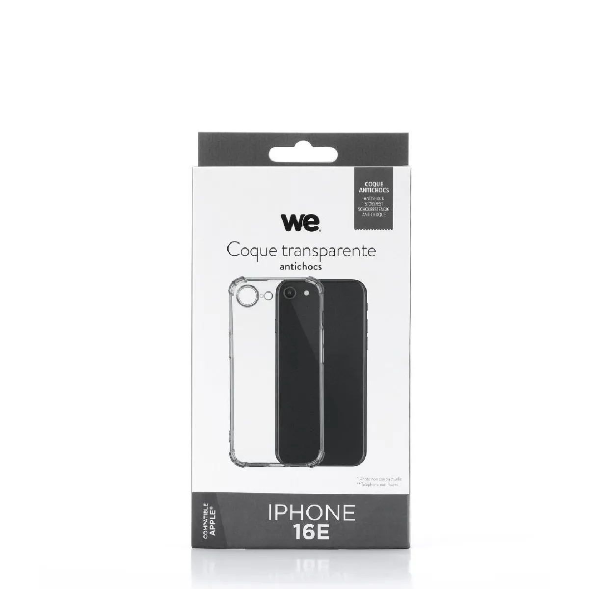 WE Accessoires Mobilit&eacute; -  -  - Coque TPU - iPhone 16E - transparent