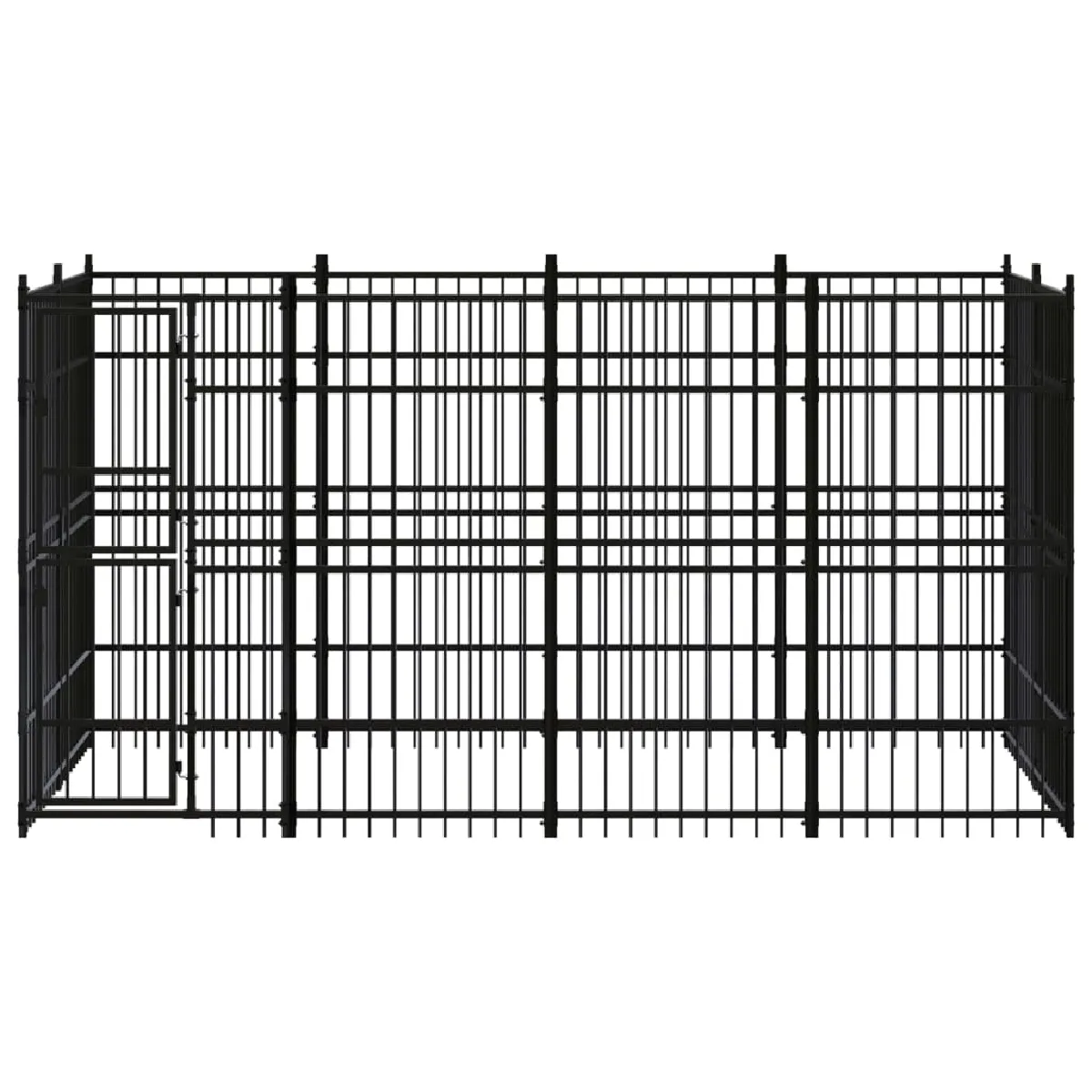 Comparer les prix de Chenil cage enclos pac animaux d'extérieur pour chiens acier 7,37 m² noir 02_0041874