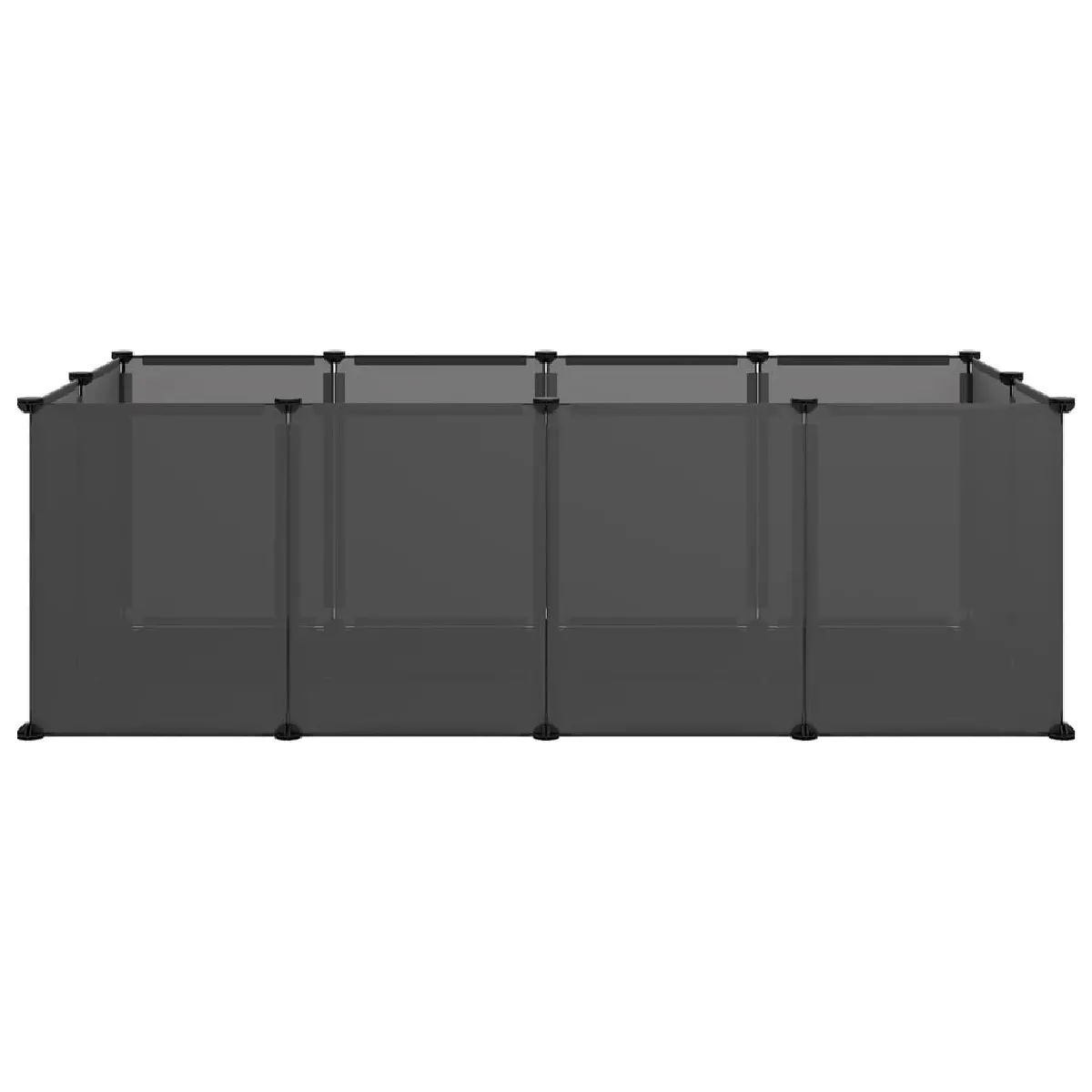 Comparer les prix de Cage pour petits animaux 144 x 74 x 46,5 cm PP et acier noir 02_0041648