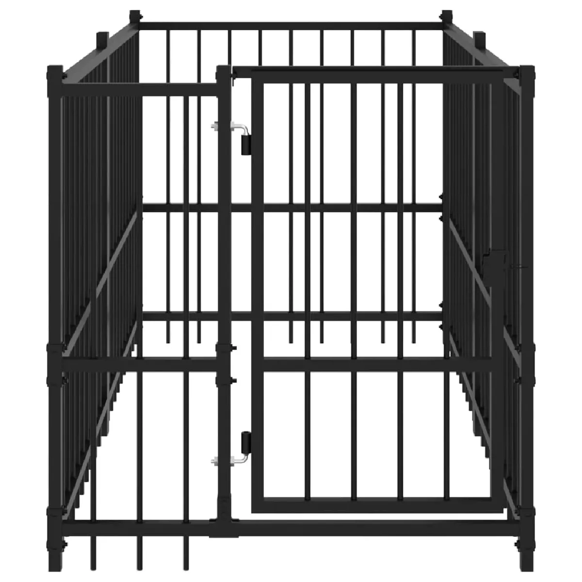 Meilleurs prix pour Chenil pour chien 193,5 x 97 x 100 cm acier 02_0041918