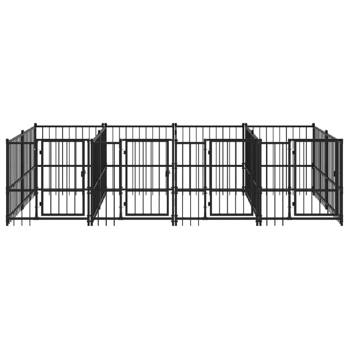 Comparer les prix de Chenil cage enclos pac animaux d'extérieur pour chiens acier 7,51 m² noir 02_0041877