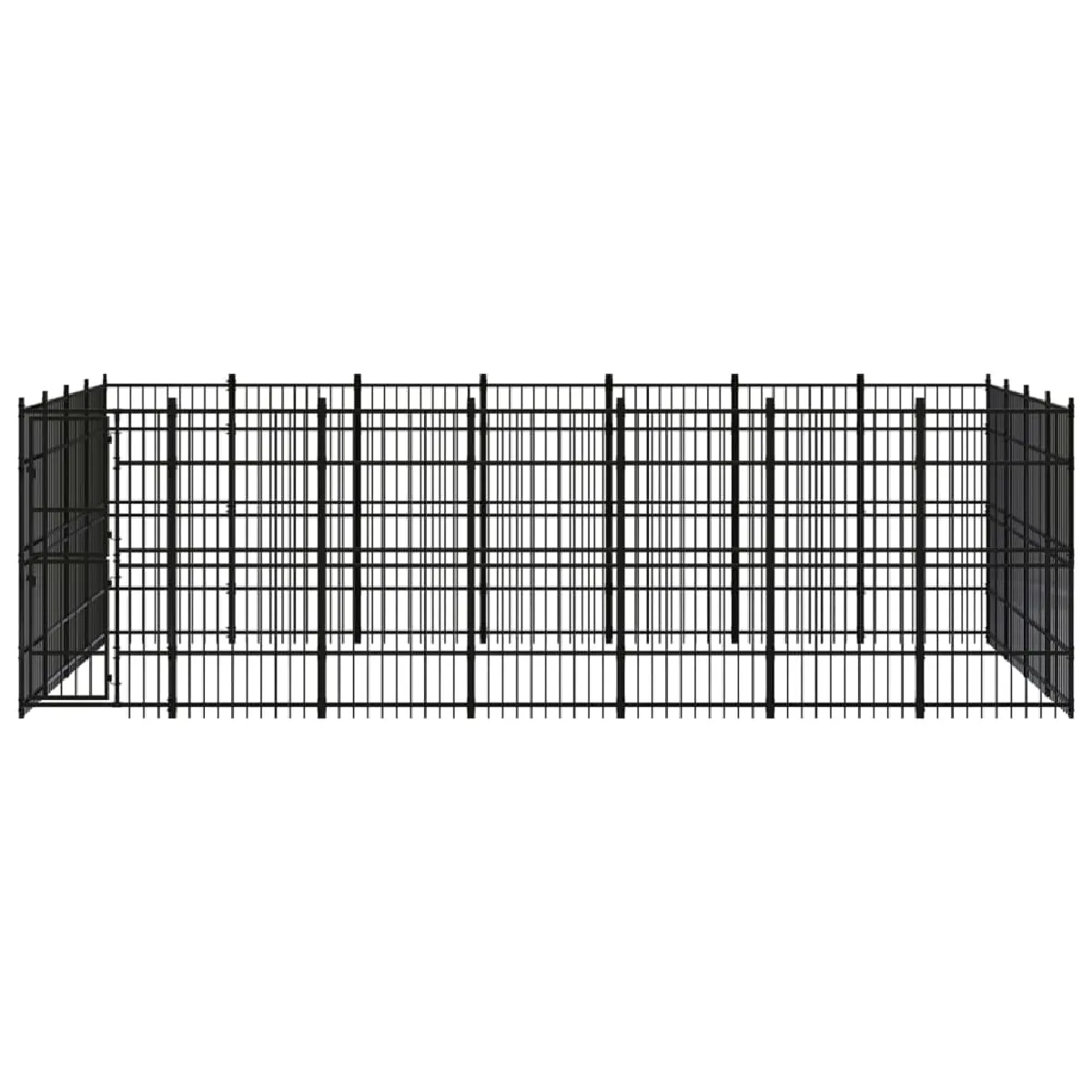 Comparer les prix de Chenil cage enclos pac animaux d'extérieur pour chiens acier 25,8 m² noir 02_0041823