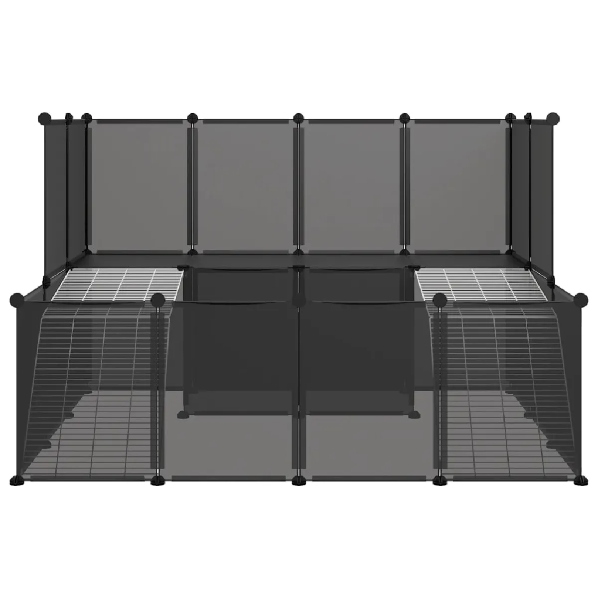Comparer les prix de Cage pour petits animaux 143 x 107 x 93 cm PP et acier noir 02_0041647