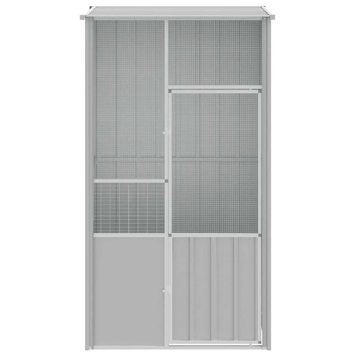 Meilleurs prix pour Cage à oiseaux 115 x 78 x 200 cm acier galvanisé gris 02_0041702