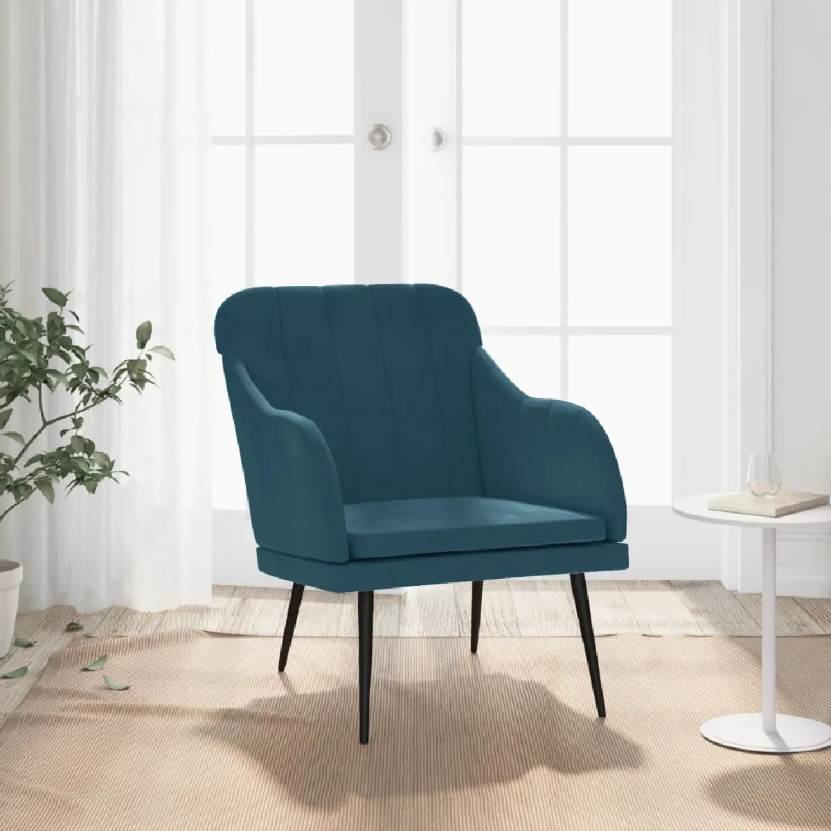 Fauteuil velours - vue 2
