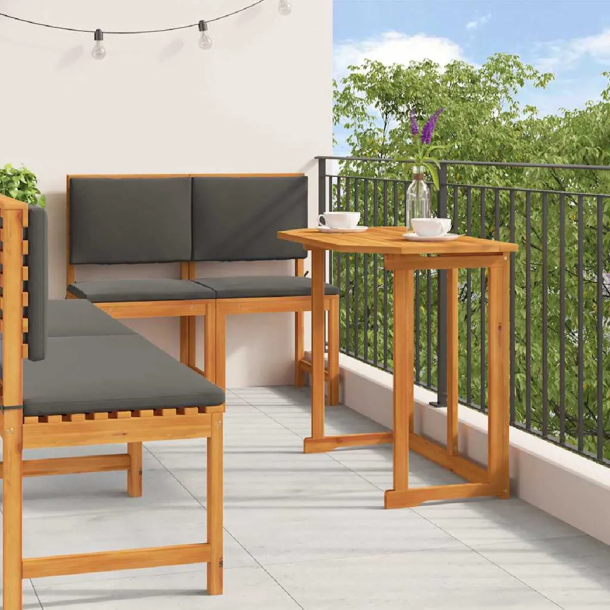 vidaXL Ensemble de jardin 5 pièces avec coussins