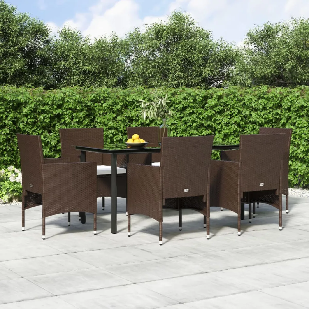 vidaXL Ensemble salle à manger jardin 7 pcs - vue 3