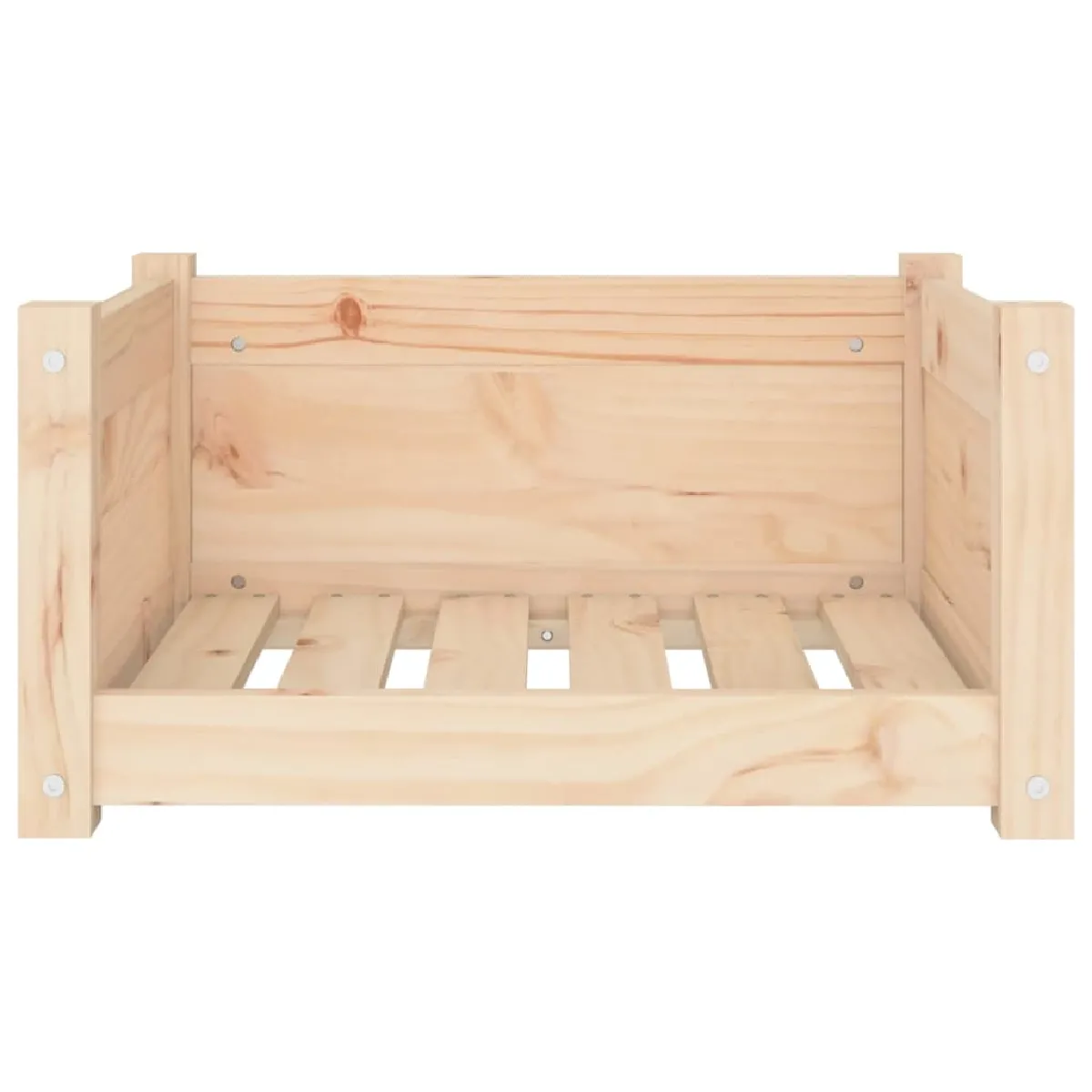 Meilleurs prix pour Lit pour chien panier canapé confortable 55,5 x 45,5 x 28 cm bois massif de pin marron 02_0042702